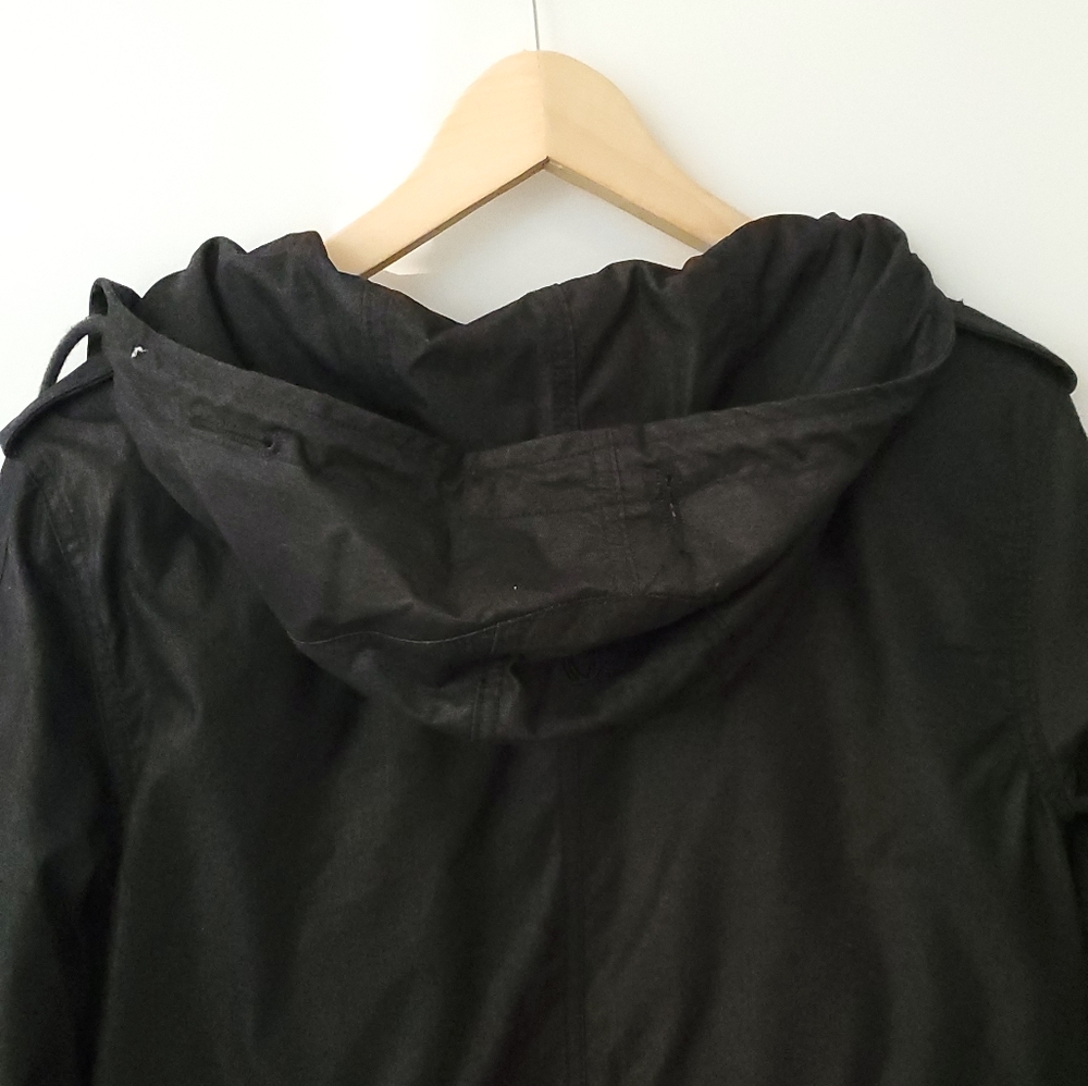 TNA Aritzia Brittania Black Parka Coat XS - Picture 13 of 16